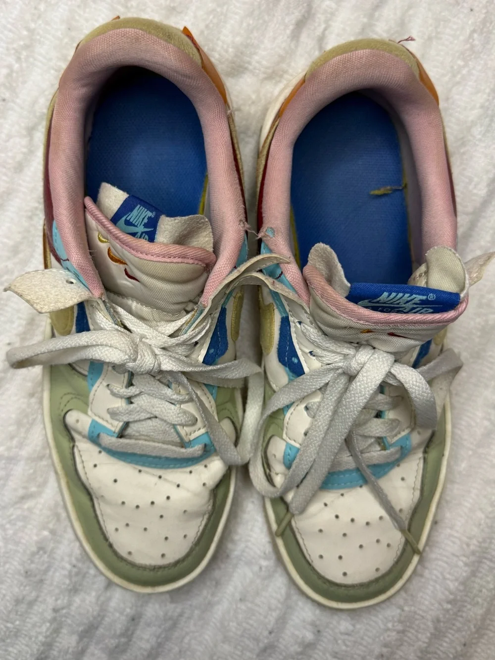 Nike Air Force 1 Fontanka Multi Color Pastel Sneakers Women’s US 9